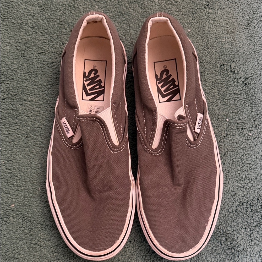 Vans grey Canvas Slip-On Loafers